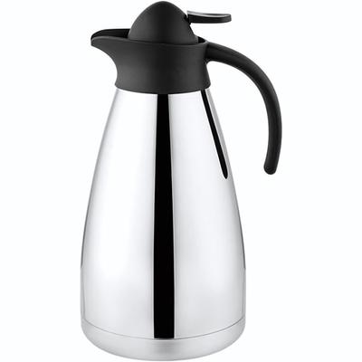 Кофейник вакуумный «Санекс»;сталь нерж.,пластик;1,5л;,H=18,L=16,B=13,2см;серебрист.,черный (Цвет: серебристый)