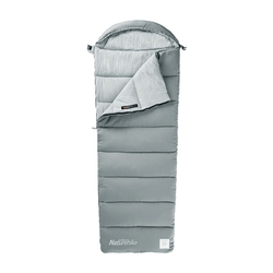 Спальный мешок Naturehike Envelope M400, (190+30)х80 см, серый, для активного отдыха, комфортная температура +1 C
