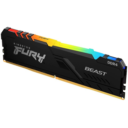 Модуль памяти DIMM DDR4 16Gb, 3200Mhz, Kingston FURY Beast RGB (KF432C16BB2A/16)