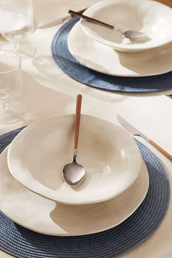 ZARA HOME КРУГЛАЯ САЛФЕТКА (УПАКОВКА ИЗ 2 ШТУК), ГОЛУБОЙ