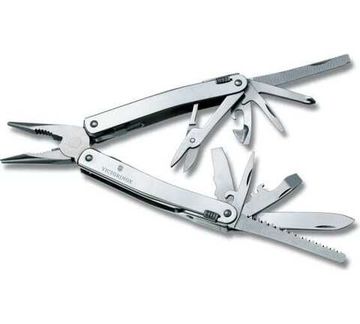 Многофункц. инстр.-т Victorinox Мод. SwissTool Spirit X (лезвие pointed+ножницы)(105мм)(чехол: кожа) - 27 функций