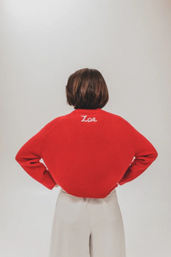 Пуловер Zoe из кашемира с мериносом красного цвета