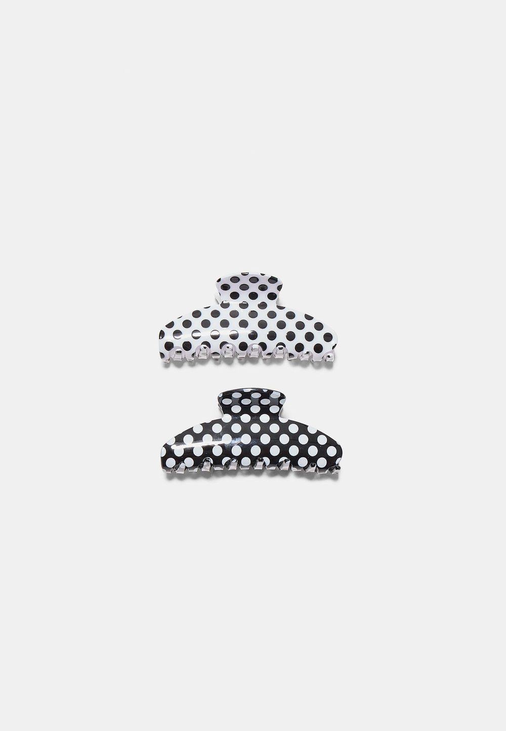 STRADIVARIUS Набор из 2 заколок для волос в горошек, черный