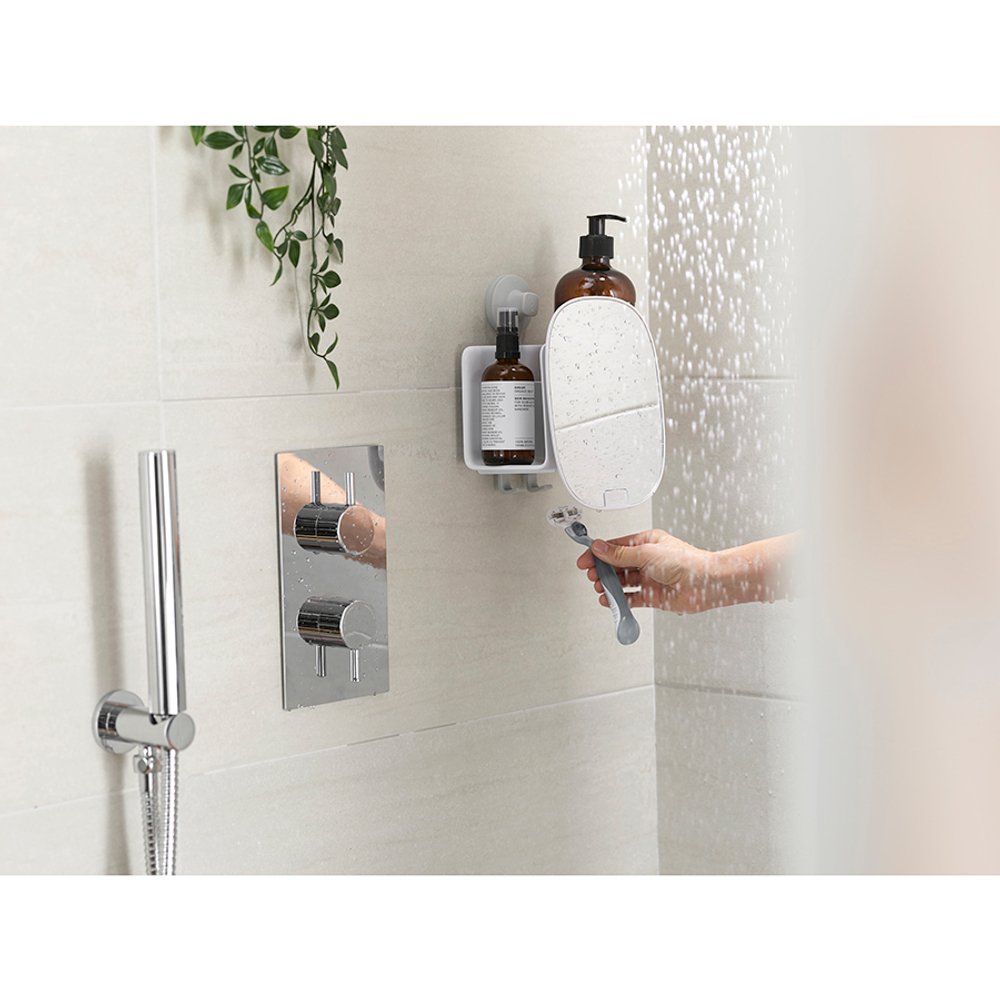 Органайзер для душа с зеркалом easystore, белый