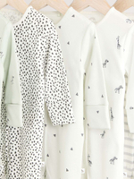 Комбинезон / Cлип для малышей Next E74-863, 5 шт., Светло-серый, Белый, Светло-салатовый