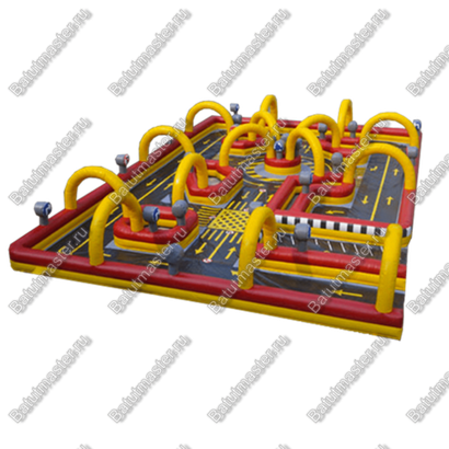 Надувная трасса "Час пик", 15*15*2,5 м