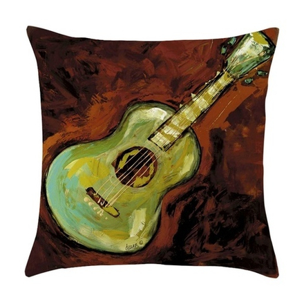 Интерьерная подушка "Гитара. Картина" декоративная
