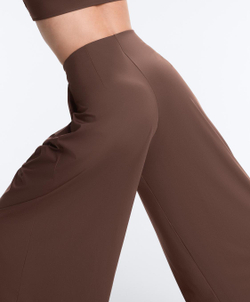 Oysho Широкие брюки Light Touch с вытачками, коричневый