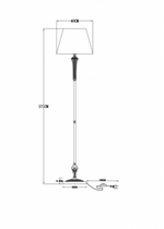 Торшер Arte Lamp GRACIE A7301PN-1PB