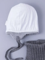 Шапка детская осенняя вязаная и снуд