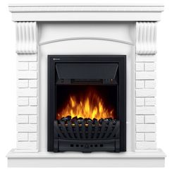 Портал Firelight Jersey Classic камень белый, белый дуб