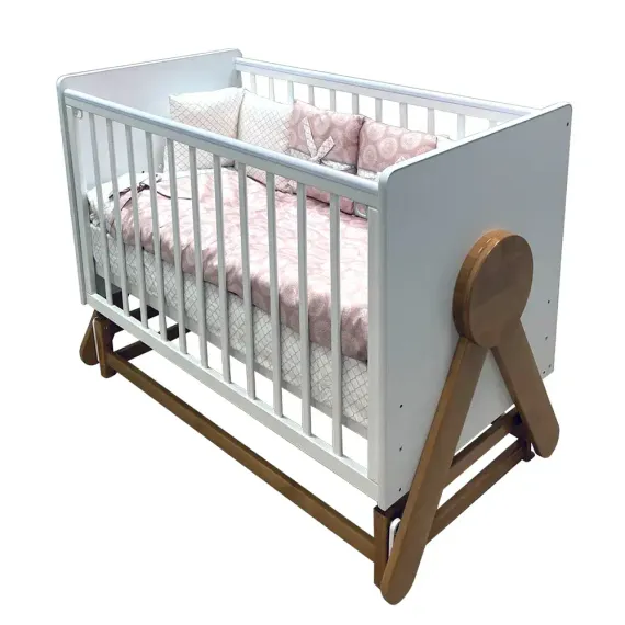 Детская кроватка на маятнике Incanto Iris Белый/дуб