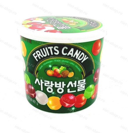 Карамель фруктовая Fruits Candy, Lotte, 187 гр.