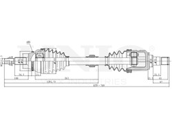 Привод в сборе передний левый UNIO CVJ-10121