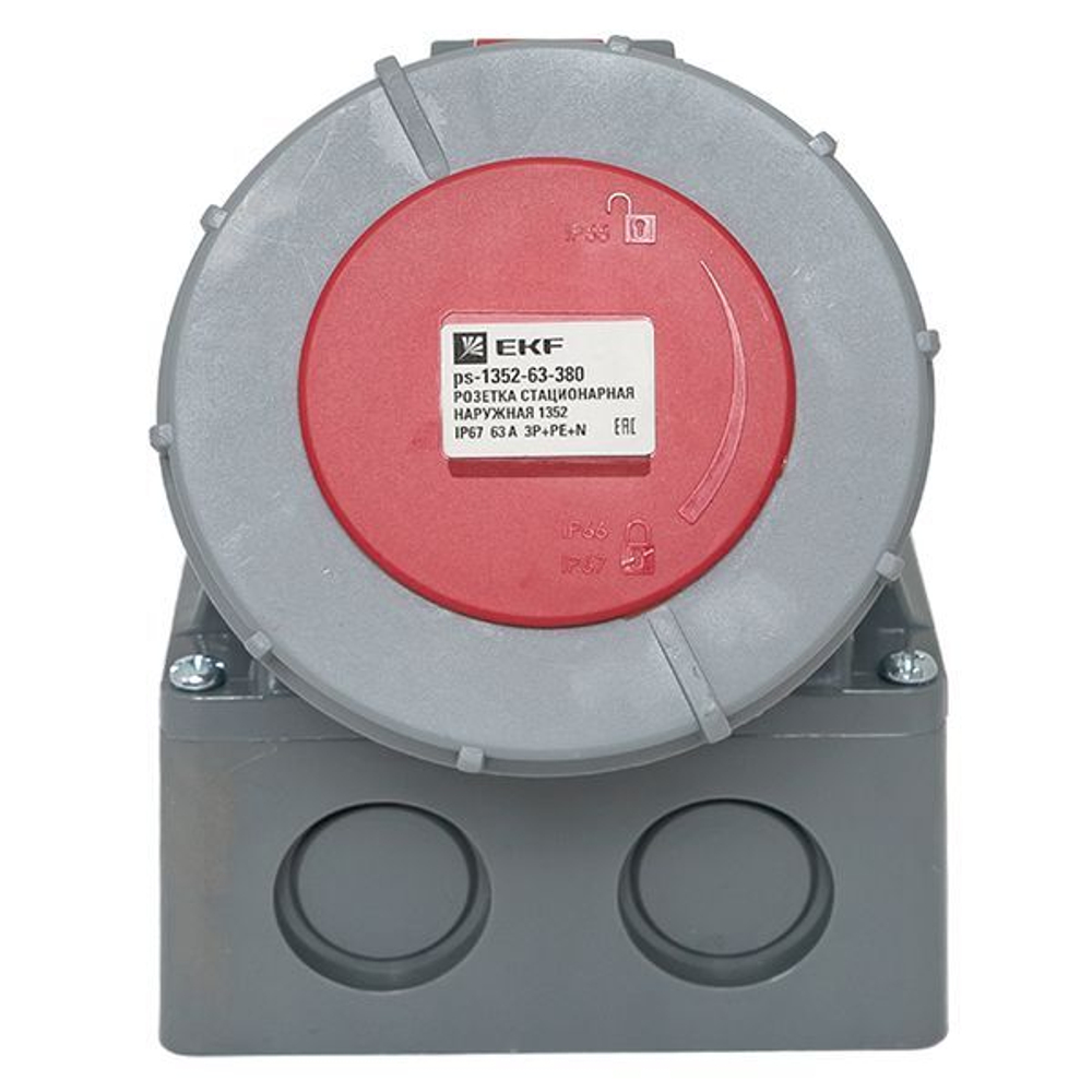 Розетка стационарная наружная EKF ps-1352-63-380