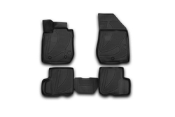 Коврики Standard, 3D в салон LADA Largus, 2012- , 4 шт. (полиуретан, чёрные) Element.F620250E1