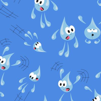 мелкие капельки на синем фоне