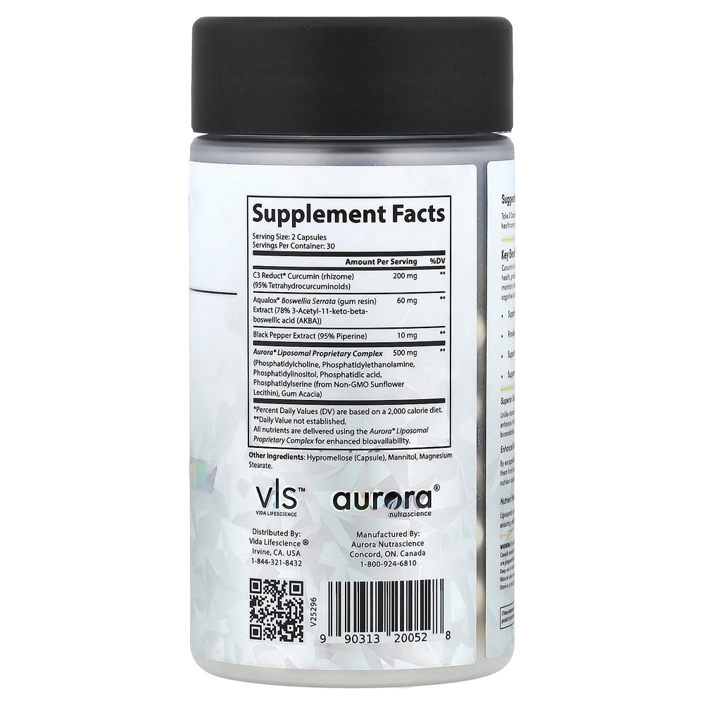 Aurora Nutrascience, куркумин, 60 капсул