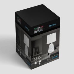 Настольная лампа Rivoli   7071-502 1 * Е14 40 Вт керамика белая