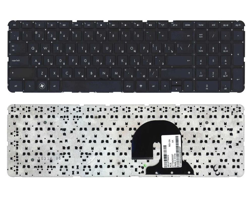 Клавиатура для ноутбука HP Pavilion DV7-4000 DV7-5000 без рамки, русская