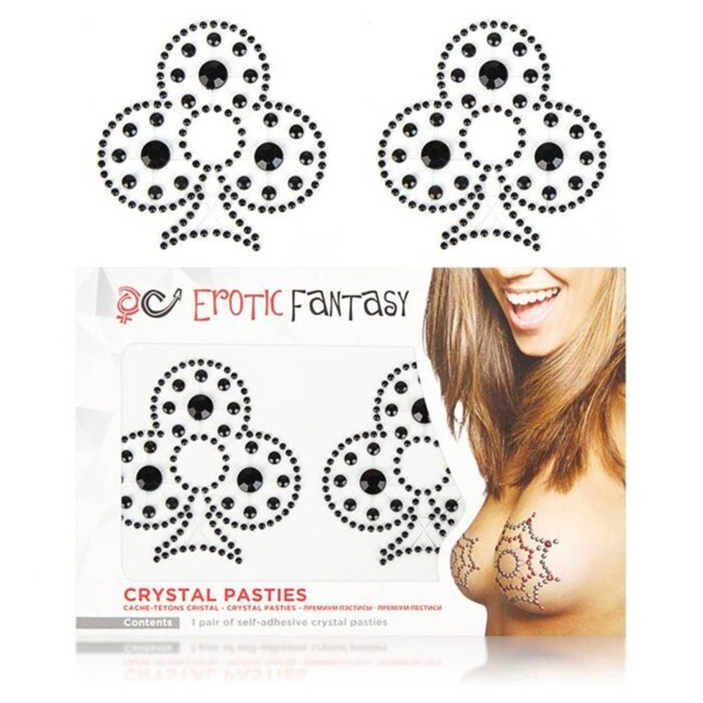 Пестисы из черных кристаллов Black Club (Цвет: черный)