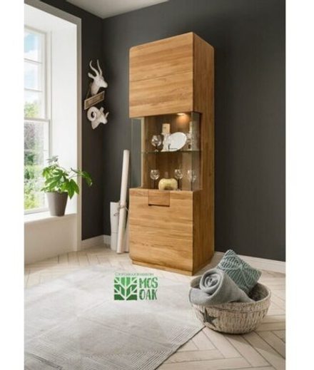 Шкаф с витриной из массива дуба Parma-1