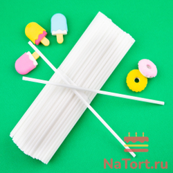 Палочки Пластиковые для кейк-попсов и леденцов 20 см, 100 штук