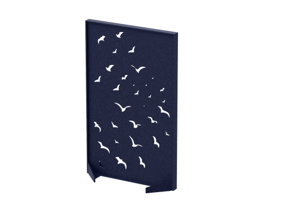 Перегородка с декором &quot;Перелетные птицы&quot; 120х40х160