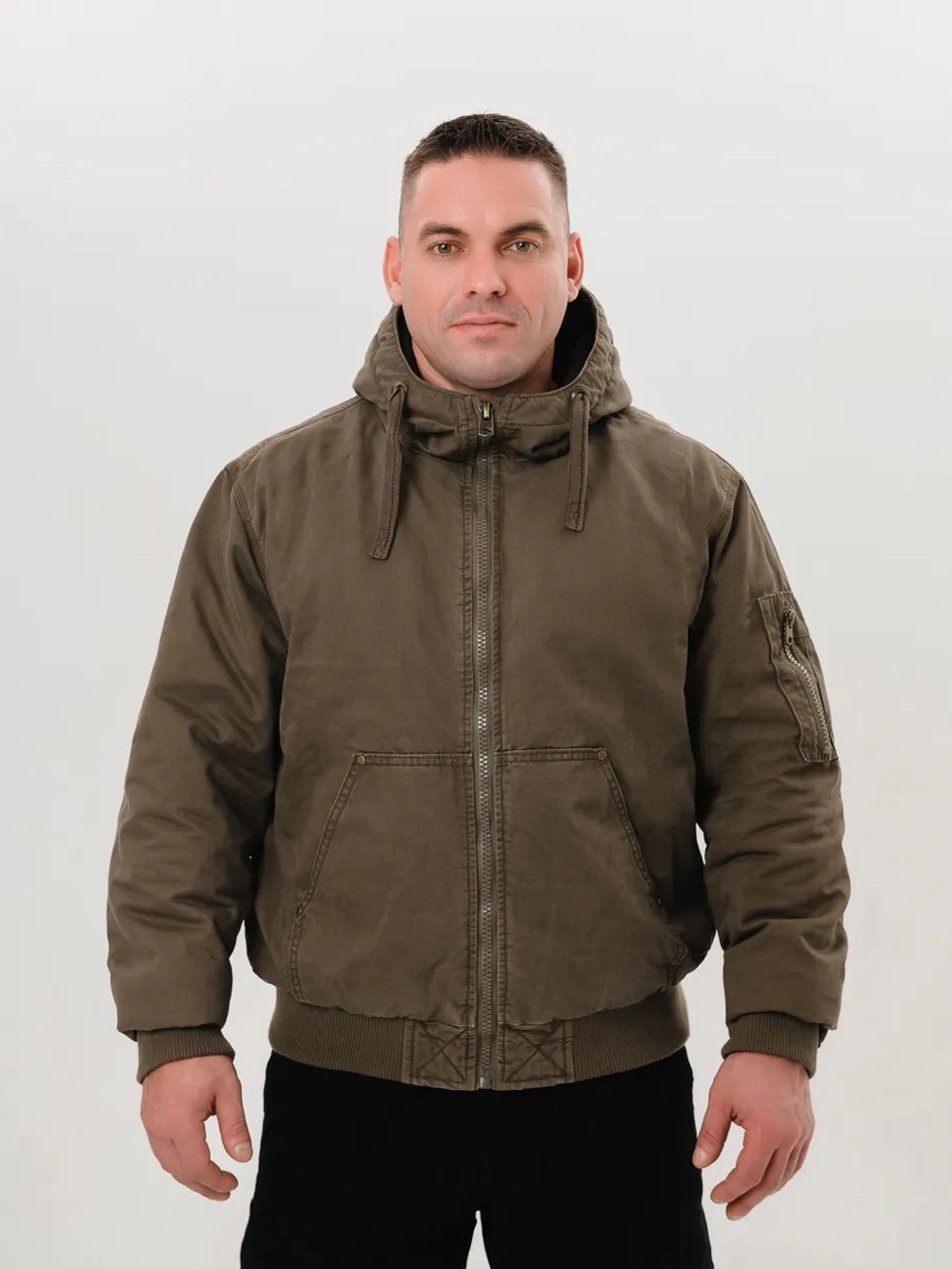 Куртка демисезонная милитари короткая