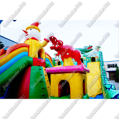 Коммерческий надувной батут "Большие крокодилы"