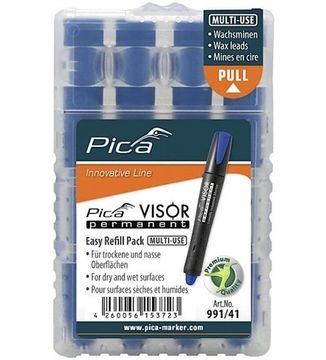 Сменные грифели для маркера Pica - Visor permanent (Синие) 4 шт PICA-MARKER 991/41