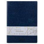 Тетрадь 60 л. в клетку обложка гладкий кожзам, сшивка, А4 (210х297мм), ТЕМНО-СИНИЙ, BRAUBERG VIVA, 403906