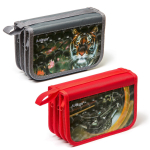 Пенал 3 отделения Alingar, лам. картон, молния, 3D, 120 х 190 мм, ассорти