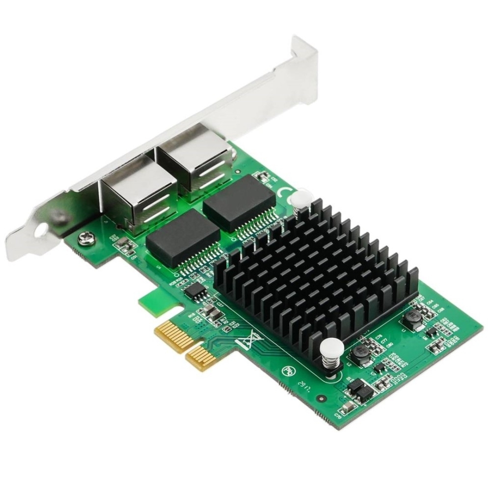 Сетевая карта ORIENT XWT-INT82L2PE, Сетевая карта PCI-Ex1 v1.0a 2xRJ45 Gigabit Ethernet, Intel 82571GB chipset, 1 Гбит / с, 2 планки крепления в комплекте (31282)