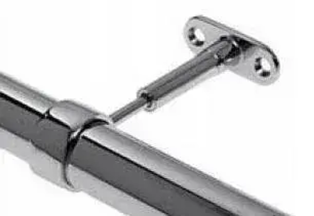 Штангодержатель на ножке d-25 мм регулируемый сквозной, 2 штуки, хром