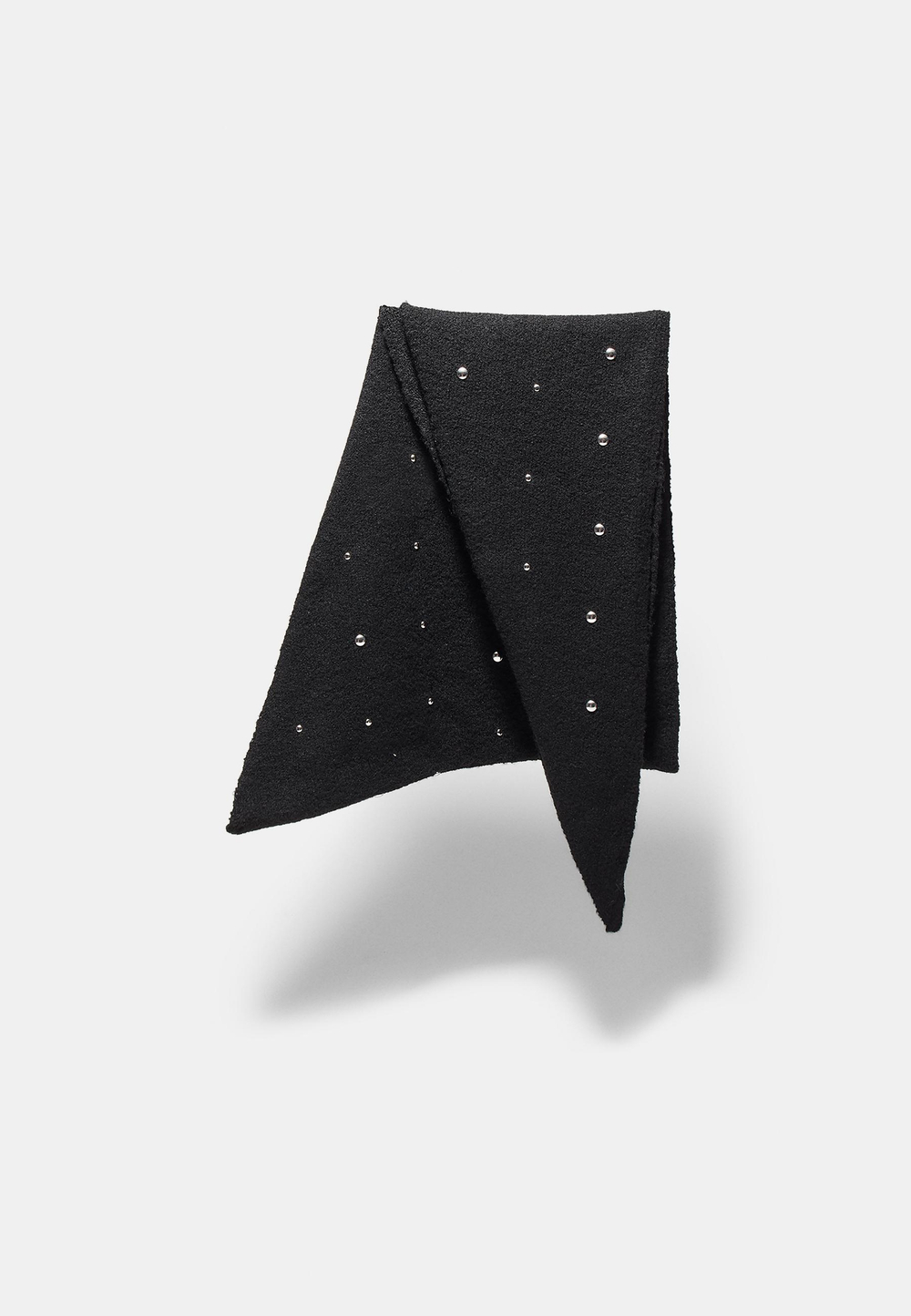 STRADIVARIUS Треугольный шарф с заклепками, черный