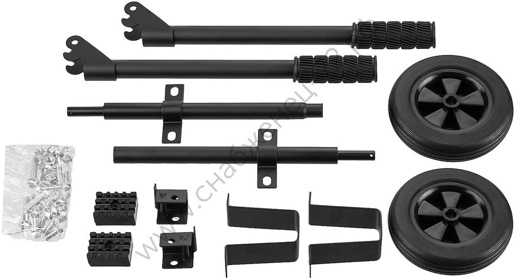 ЗУБР № 2 для генераторов мощностью свыше 4000 Вт, набор колес + рукоятка (НКР-2)