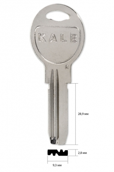 Заготовка вертикального ключа 10344 KALE KAE-11D_KLE9R_KAL11 Китай