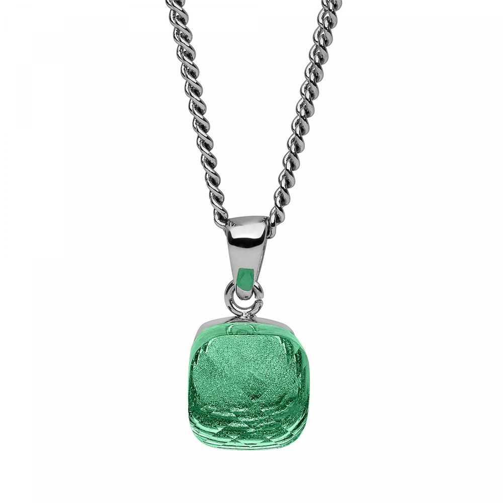 Колье Qudo Firenze smaragd 400084.1 G/S цвет серебряный, зеленый