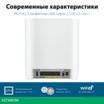 Роутер Asus EBM68 белый 2pk (90IG07V0-MO3A40)