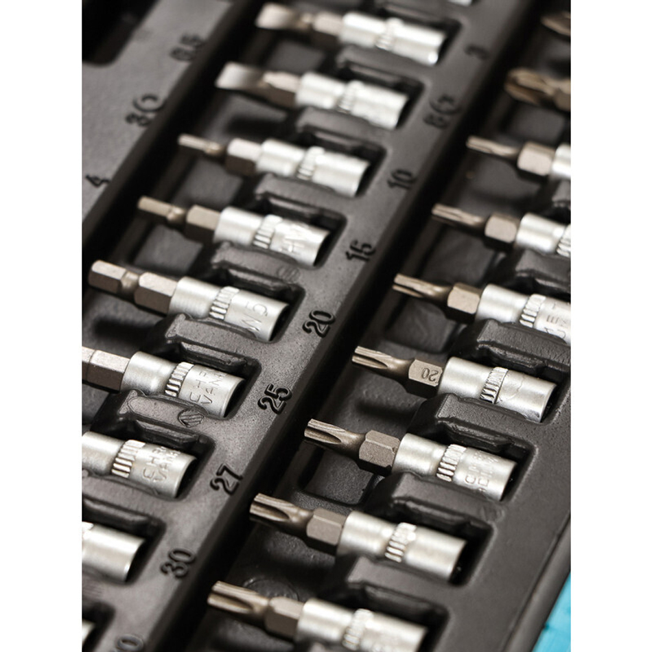 Набор слесарных инструментов Bartex, 1/4", CrV сталь, кейс, 57 пр, шт