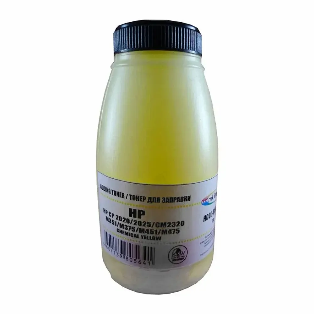 Тонер для картриджей HP Q6002A Yellow, химический (80г) Black&amp;White Premium (Mitsubishi/MK IMAGING) фас.Россия