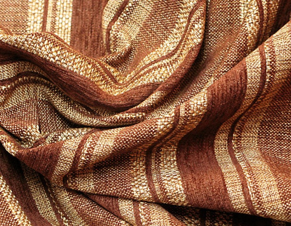 Рогожка Ализэ полоса коричневый