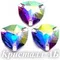 Пришивной триллиант Dongzhou с 3 отверстиями, Кристалл АБ