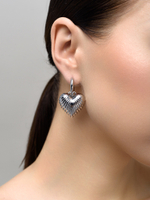 Cерьги "Ribbing Love" Silver