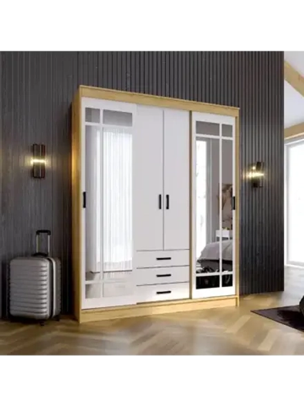 Шкаф-купе дуб Вотан с зеркалом 4 лвери