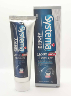 Набор корейских зубных паст LION SYSTEMA Tartar plus care + NIGHT PROTECT, против зубного камня и для ночного ухода, 2х120г