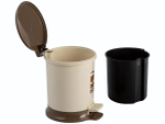 Ведро 7л с педалью (бежевый)