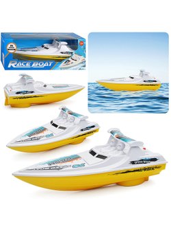 Игрушка Лодка Буря, на батарейках  (53912) цвет желтый