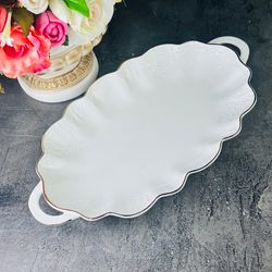 Lenardi 226-192 Блюдо 31см с ручками MARIA GOLD в под.уп.(х8)Фарфор